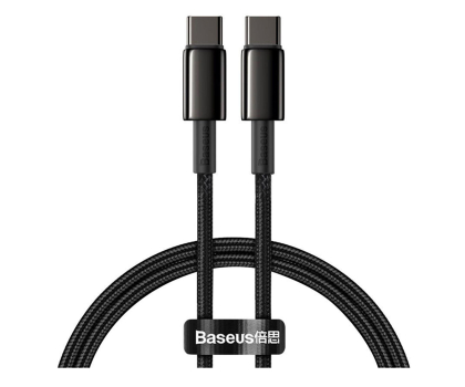 Kabel Baseus Kabel CATWJ-01 USB-C - USB-C PD QC 100W 5A 1m - czarny
